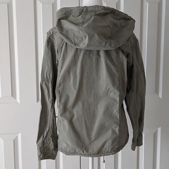 AMERICAN EAGLE OUTFITTERS Women's Hooded Military Utility Jacket  Size S  Green - Picture 2 of 6
